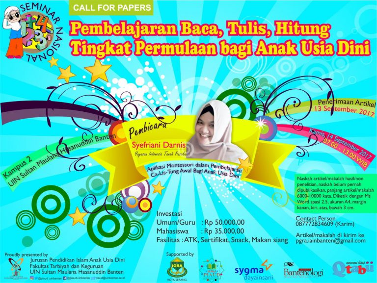 Seminar Nasional Call Paper “Pembelajaran Baca Tulis Bagi Anak Usia Dini dengan Metode Montessori” Menggandeng Dosen PG-PAUD