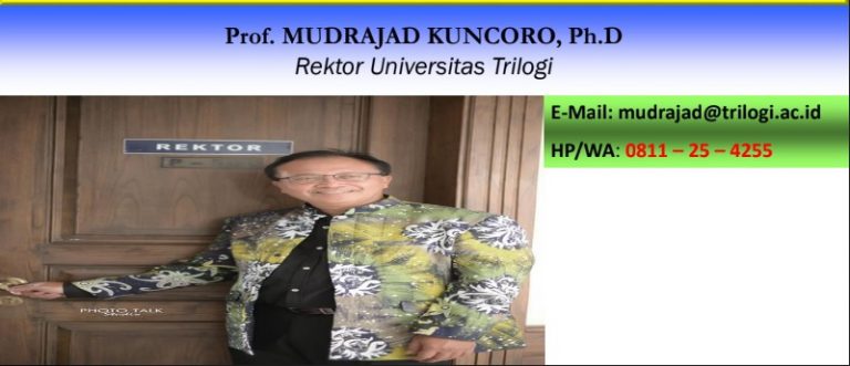 PIDATO GURU BESAR PROF MUDRAJAD ~Permasalahan dan Reformasi Kebijakan Industri di Indonesia