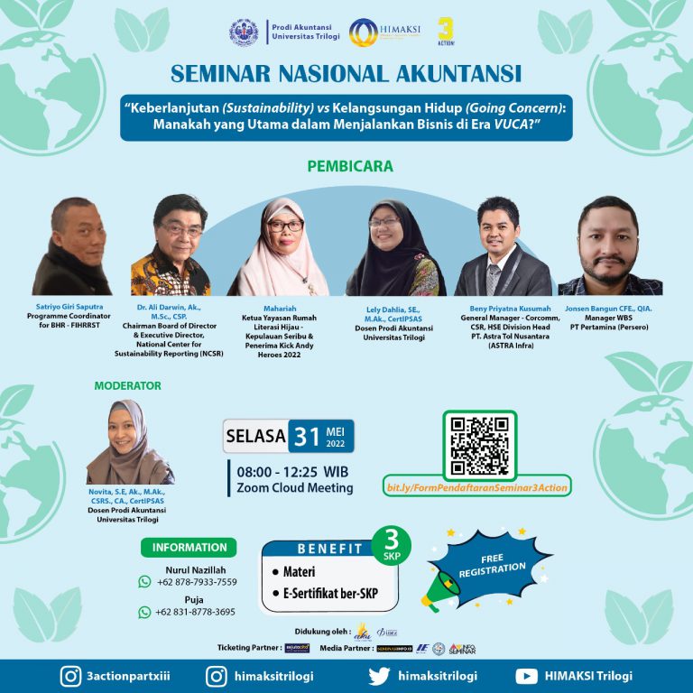 SEMINAR NASIONAL AKUNTANSI UNIVERSITAS TRILOGI PROUDLY PRESENT