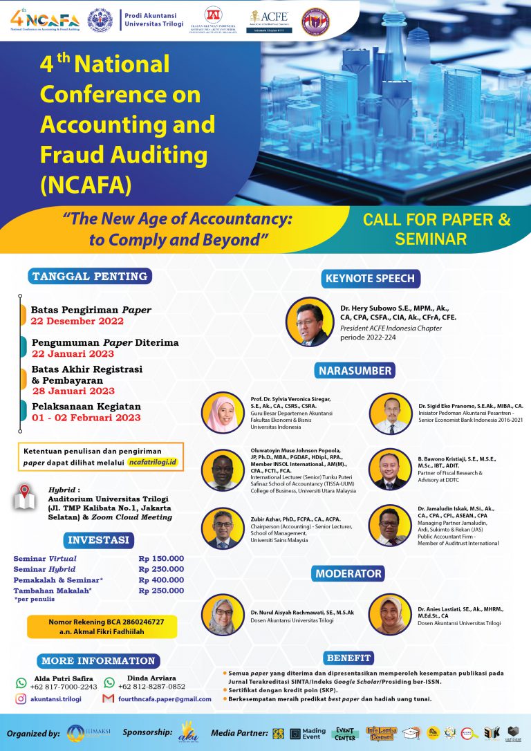 4th National Conference on Accounting and Fraud Auditing 01 – 02 Februari 2023