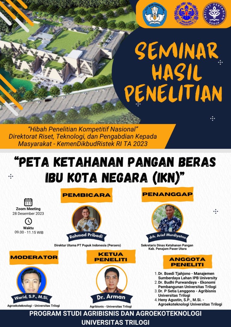 Seminar hasil penelitian Peta Ketahanan Pangan Beras Ibu Kota Negara