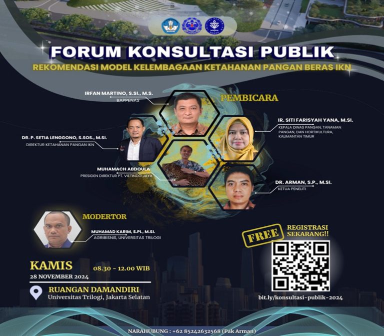 FGD – Rekomendasi Model Kelembagaan Ketahanan Pangan Beras IKN