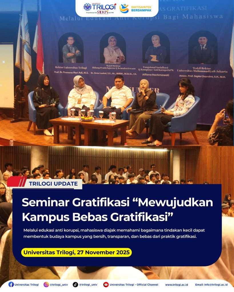 Hari Ini 27 November 2025 Universitas Trilogi Melaksanakan Seminar Gratifikasi Bertema Mewuju 819x1024